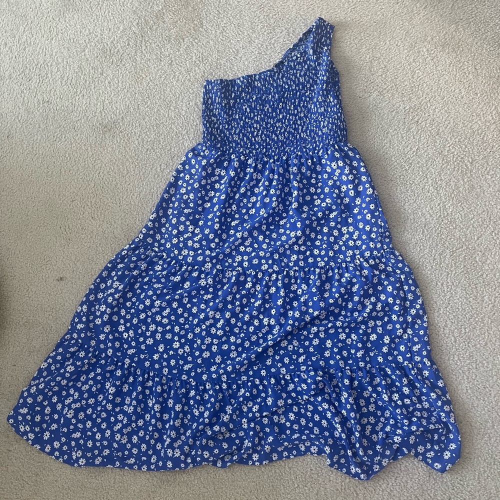 Blue Floral Womens Dress